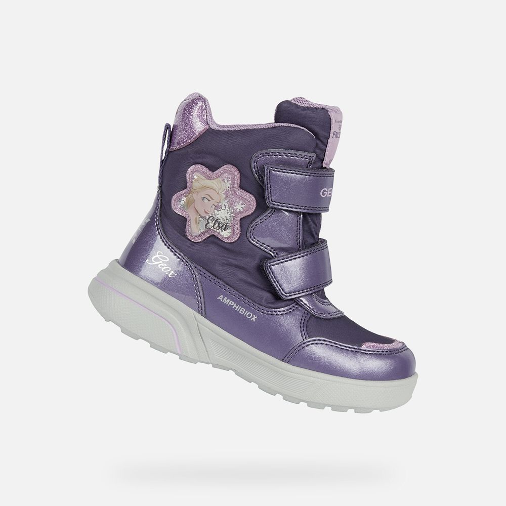 Geox Ankle Boots Purple Sveggen Abx - Geox Girls Shoes - FNIQPJ189